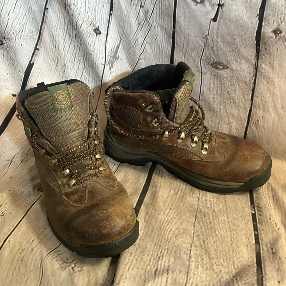 TIMBERLAND Chocorua 15130 Waterproof Hiking Boots Mens Size 9.5W A1959 Shoes GUC